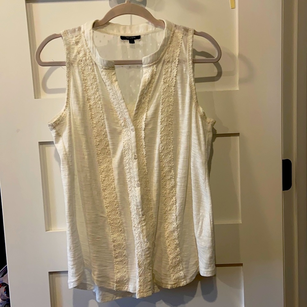 Trendy Cute white tank top Medium